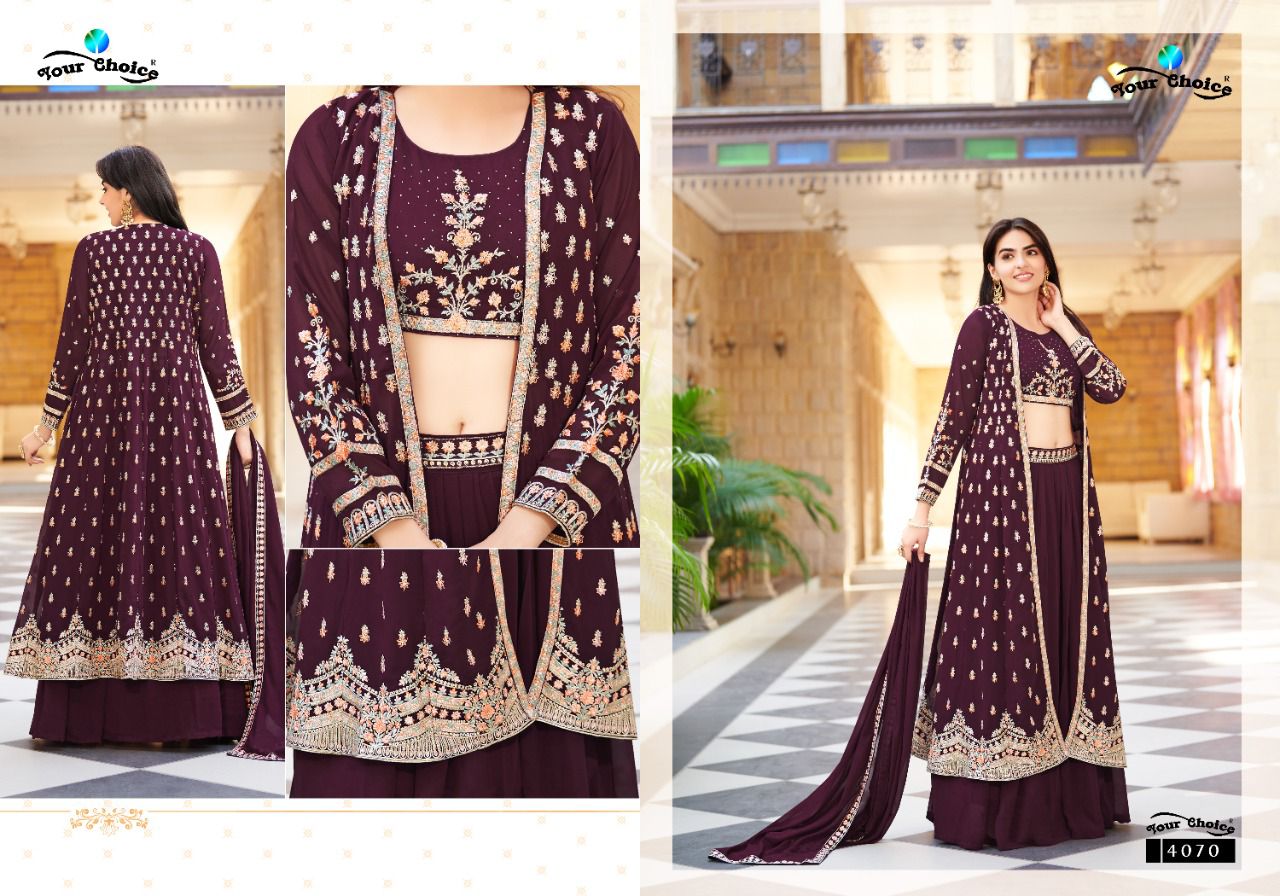 Your Choice Gucee 2 Stylish Wedding Wear Georgette Heavy Work Designer Salwar Kameez Collection